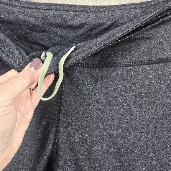 Womens Gray Capri Leggings With Reflective Dots - Picture 3 of 9